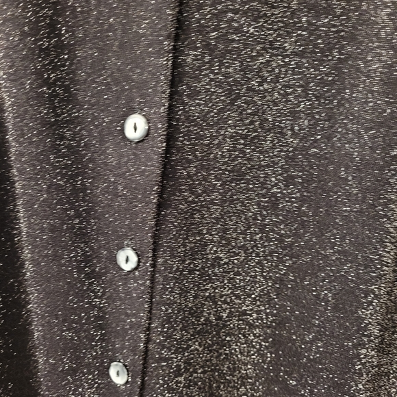 Vintage  Black and silver Metallic  Shimmer Festive Top Cardigan 4X - Picture 4 of 8